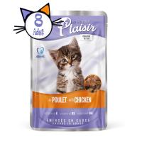 Pouch Kitten 100Gr  Plaisir Yaş Kedi Maması 8Adet