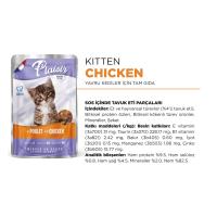Pouch Kitten 100Gr  Plaisir Yaş Kedi Maması 8Adet