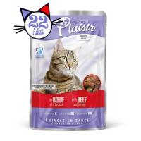 Pouch Sığır Etli&Hindili 100Gr Plaisir Kedi Maması 22Adet