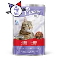 Plaisir Pouch 100Gr Sığır&Hindi Etli 4Adet Kedi Maması