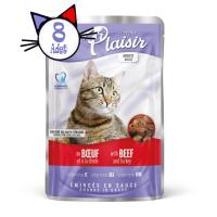 Pouch Sığır Etli&Hindili 100Gr Plaisir Kedi Maması 8Adet