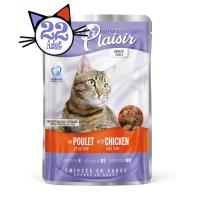 Pouch Tavuk Etli ve Ciğerli 100Gr Plaisir Kedi Maması 22Adet