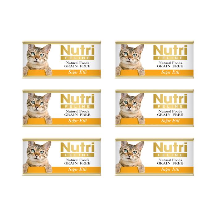 Sığır Etli 85Gr Nutri Yaş Kedi Maması 6Adet