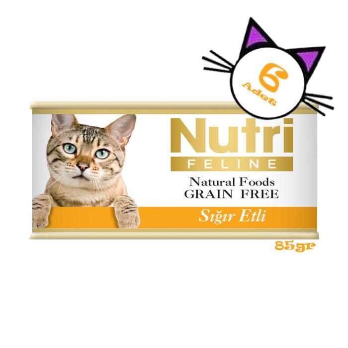 Sığır Etli 85Gr Nutri Yaş Kedi Maması 6Adet