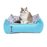 Turkuaz  Yıkanabilir Yastıklı TML  Kedi Yatağı Large