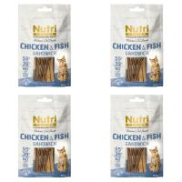 Tavuk&Balık Etli Sandvic Tahılsız Nutri Feline 50Gr Kedi Ödülü 4Adet