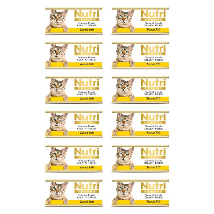 Tavuk Etli 85Gr Nutri Yaş Kedi Maması 12Adet