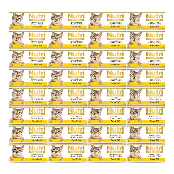 Tavuk Etli 85Gr Nutri Yaş Kedi Maması 32Adet