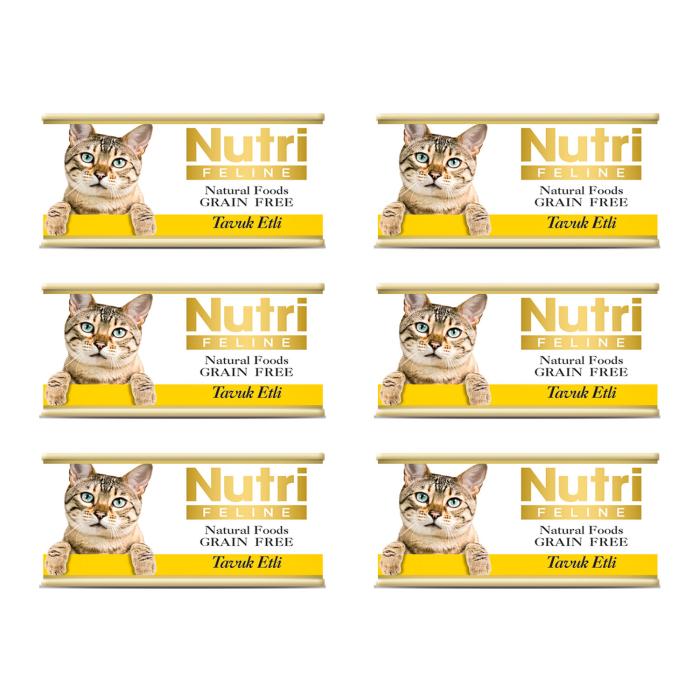 Tavuk Etli 85Gr Nutri Yaş Kedi Maması 6Adet
