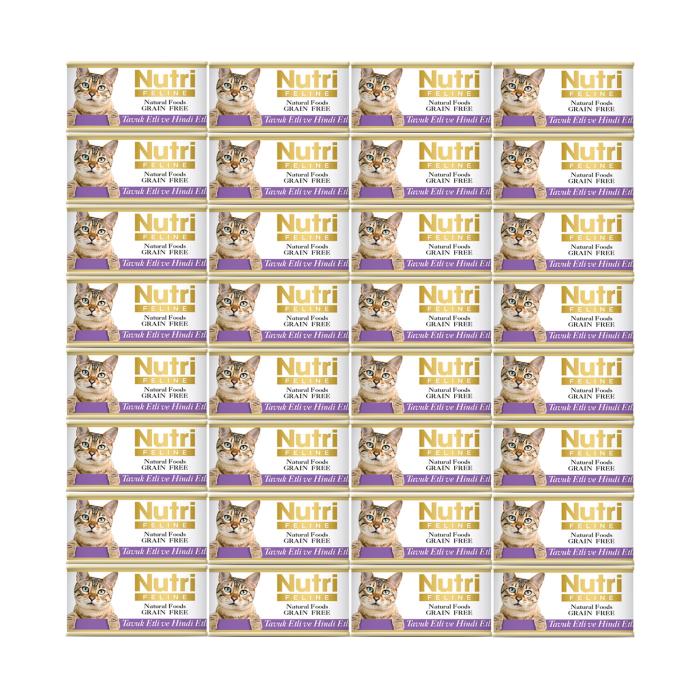 Tavuk&Hindi Etli 85Gr Nutri Yaş Kedi Maması 32Adet