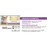 Nutri Feline 85Gr Tavuk Hindi Etli 6Adet Yaş Kedi Maması