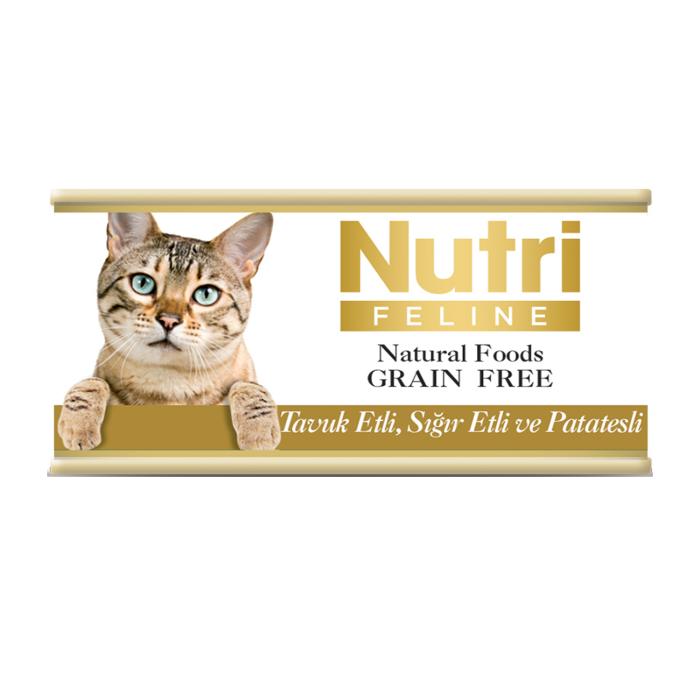 Tavuk SığırEtli&Patatesli 85Gr Nutri Yaş Kedi Maması 12Adet