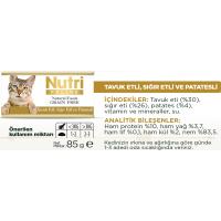 Tavuk SığırEtli&Patatesli 85Gr Nutri Yaş Kedi Maması 12Adet
