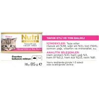 Tavuklu&Ton Balıklı 85Gr Kitten Nutri Yaş Kedi Maması 6Adet