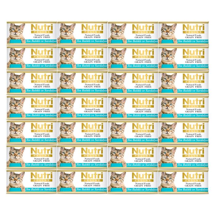 Ton&Sardalya Balıklı 85Gr Nutri Yaş Kedi Maması 24Adet