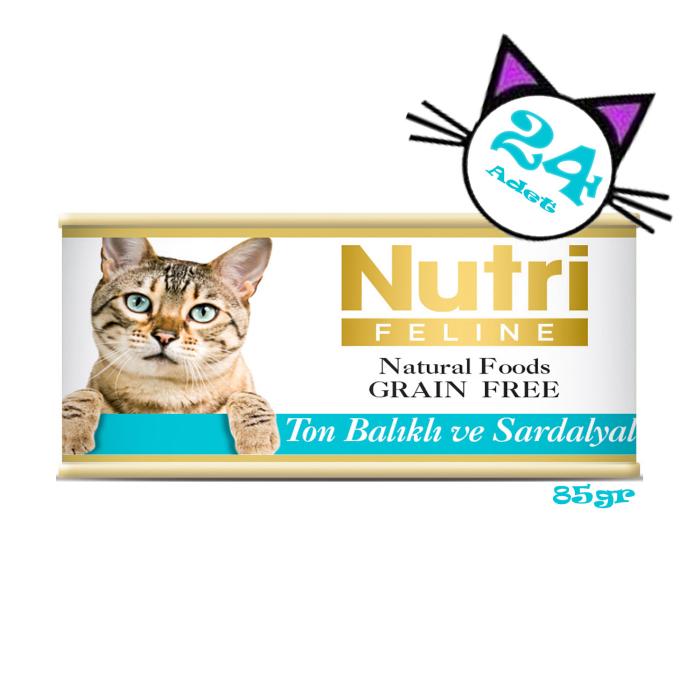 Ton&Sardalya Balıklı 85Gr Nutri Yaş Kedi Maması 24Adet