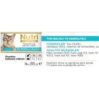 Ton&Sardalya Balıklı 85Gr Nutri Yaş Kedi Maması 24Adet