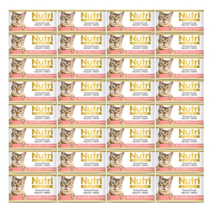Ton&Somon Balıklı 85Gr Nutri Yaş Kedi Maması 32Adet
