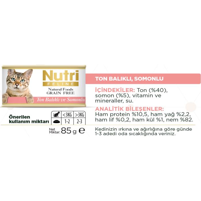 Ton&Somon Balıklı 85Gr Nutri Yaş Kedi Maması 6Adet