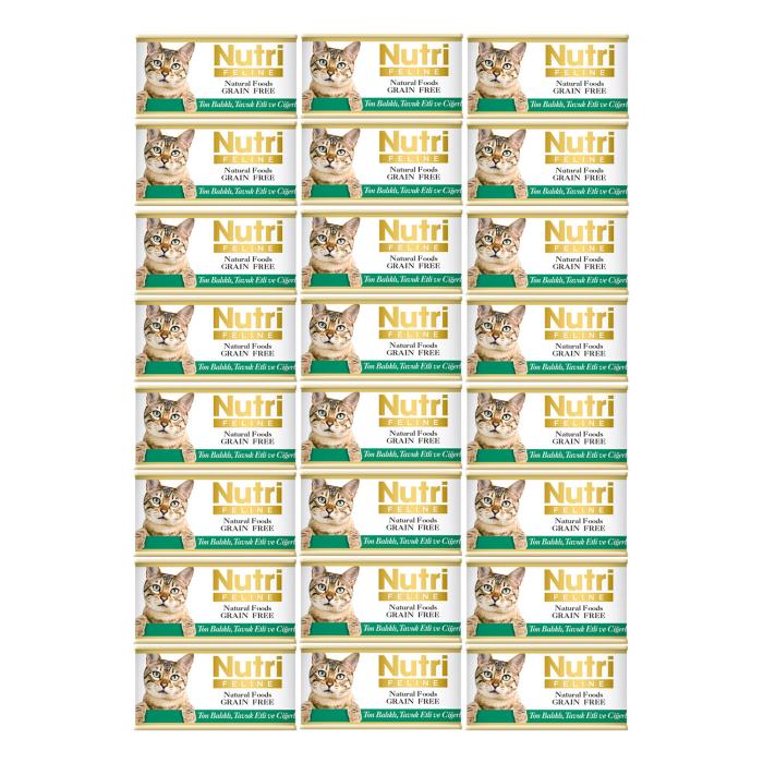 Ton&Tavuk Etli Ciğerli 85Gr Nutri Yaş Kedi Maması 24Adet