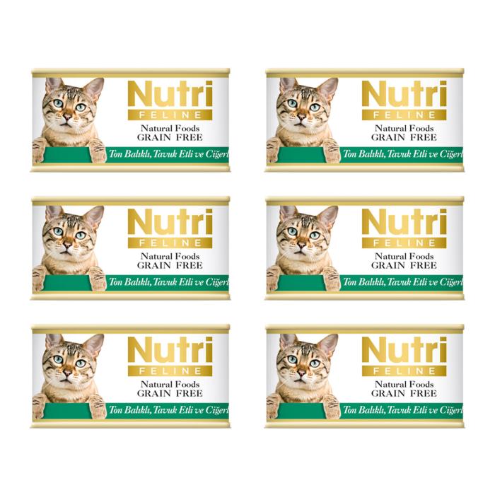 Ton&Tavuk Etli Ciğerli 85Gr Nutri Yaş Kedi Maması 6Adet