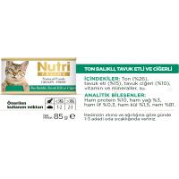 Ton&Tavuk Etli Ciğerli 85Gr Nutri Yaş Kedi Maması 6Adet