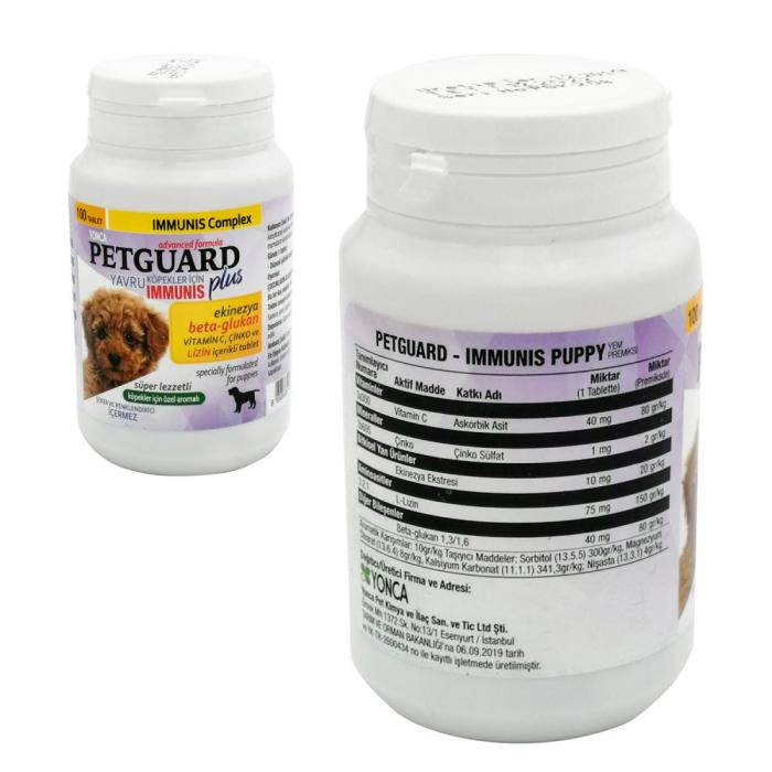 Yavru Köpekler için İmmunis Plus 100 Tablet PetGuard