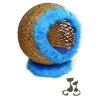 Petİnka  Mavi Peluşlu Kedi Yuvası
