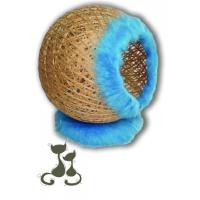 Petİnka  Mavi Peluşlu Kedi Yuvası
