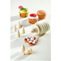 BUFFER® 7 Başlıklı Mutfak Pasta Krema Sıkma Süsleme Pompası Aparatı Seti
