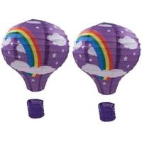 BUFFER® Dekoratif Renkli Kağıt Dilek Feneri Balonu Renkli Uçan Balon