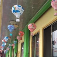 BUFFER® Dekoratif Renkli Kağıt Dilek Feneri Balonu Renkli Uçan Balon