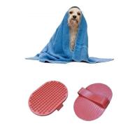 BUFFER® Ergonomik Masajlı Evcil Hayvan Kedi Köpek Yıkama Fırçası Aparatı