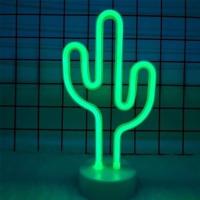 BUFFER® Kaktüs Dekoratif Neon Led Masa Ve Duvar Lambası Gece Lambası