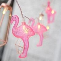 Petinka 10lu Pilli Led Flamingo Dekoratif Işık Zinciri Aydınlatma 1,5 Mt