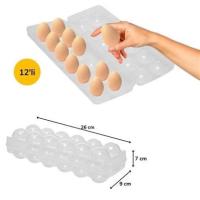 Petinka 12li Şeffaf Kapaklı Kilitli Yumurta Saklama Kabı Kutusu Aparatı