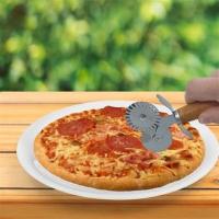 Petinka Ahşap Saplı 2li Hamur Kesme Ruleti Düz ve Dalgalı Pizza Börek Kesici Aparatı