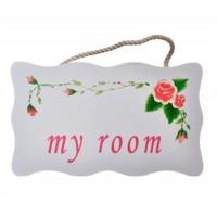 Petinka Decotown My Room Benim Odam Dekoratif Çiçek Desenli Kapı Askısı