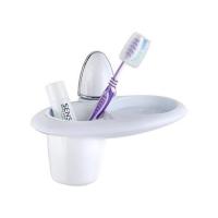 Petinka Diş Fırçası ve Diş Macunu Kutusu Tutacağı Plastik Beyaz Fırçalık