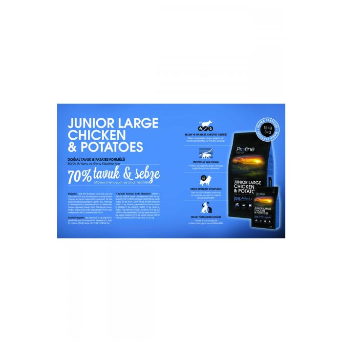 Tavuk Etli 3Kg Junıor Large Profine Genç Köpek Maması