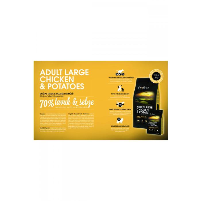 Tavuk Etli 3Kg Adult Large Profine Yetişkin Köpek Maması