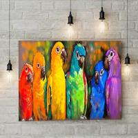Renkli Papağanlar PiMarks Kanvas Tablo 24