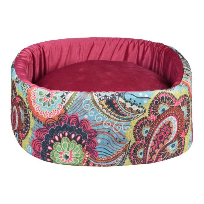 Silindir 47x15cm TML Gül Kurusu Kedi Yatağı 
