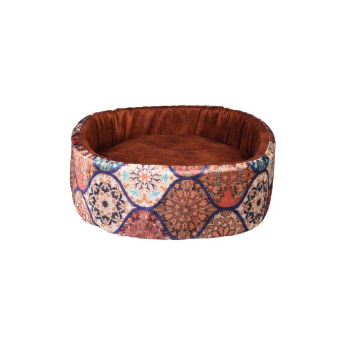 Silindir 47x15cm TML Kahverengi Köpek Yatağı 