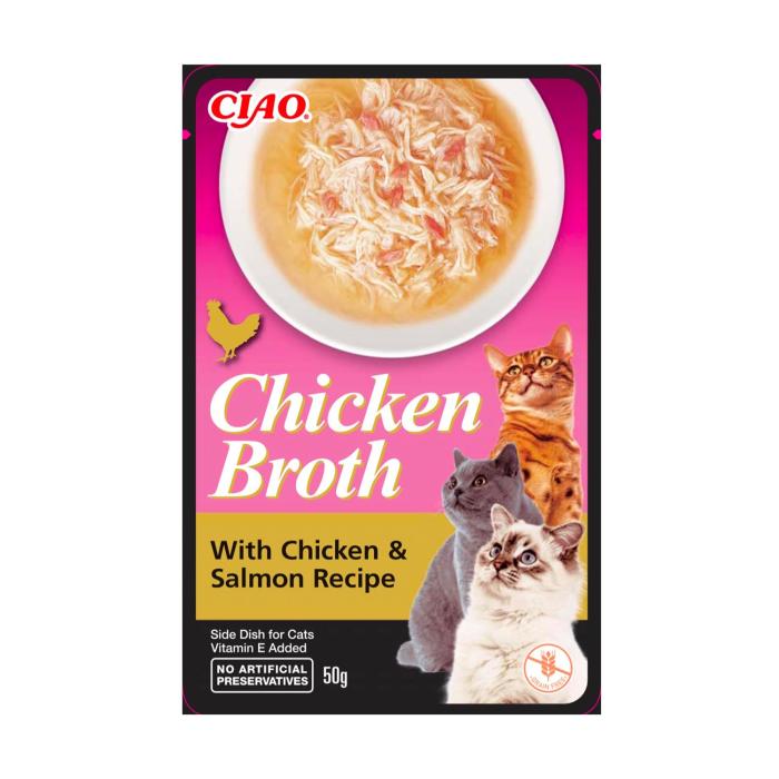 Ciao Chicken Broth50Gr Tavuklu&Somonlu Kedi Çorbası 12adet
