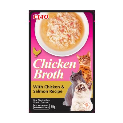 Ciao Chicken Broth50Gr Tavuklu&Somonlu Kedi Çorbası 5adet