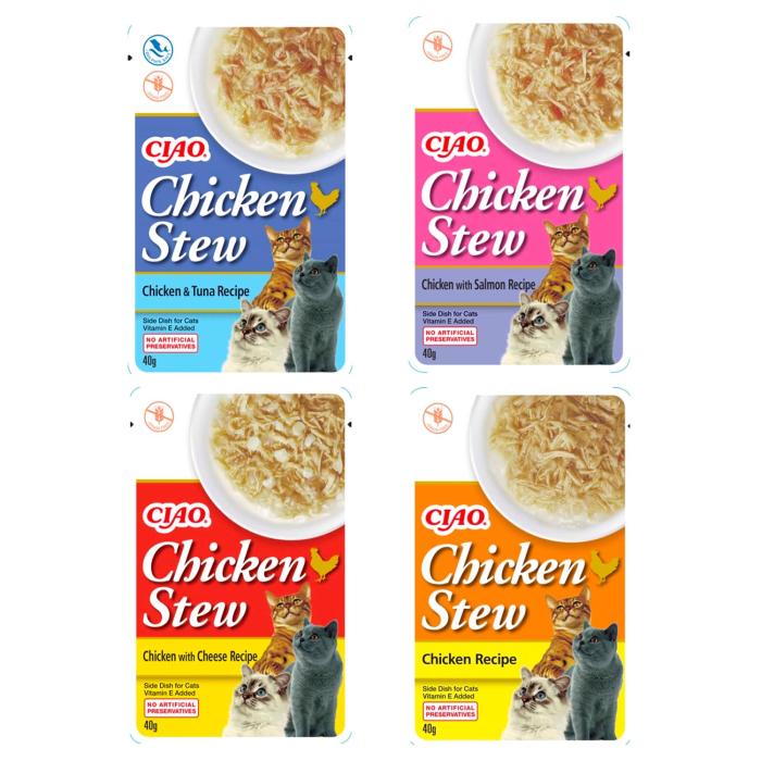 Ciao Chicken Stew40Gr Tavuk&Somonlu Kedi Güveci 12Adet