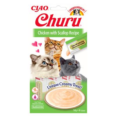 Ciao Churu 4x14Gr Püre Tavuk&Taraklı Kedi Maması  