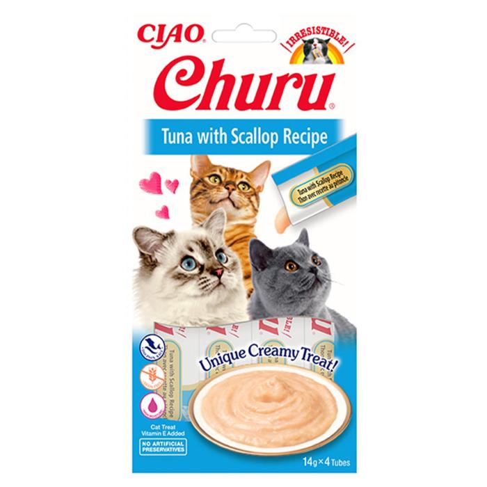 Ciao Churu 4x14Gr Püre Ton&Taraklı Kedi Maması 