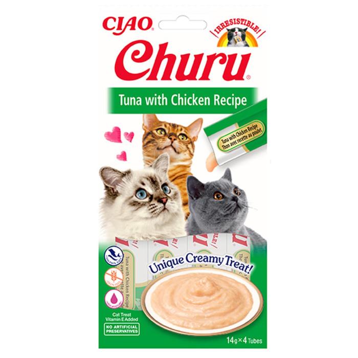 Ciao Churu 4x14Gr Püre Ton&Tavuk Kedi Maması 